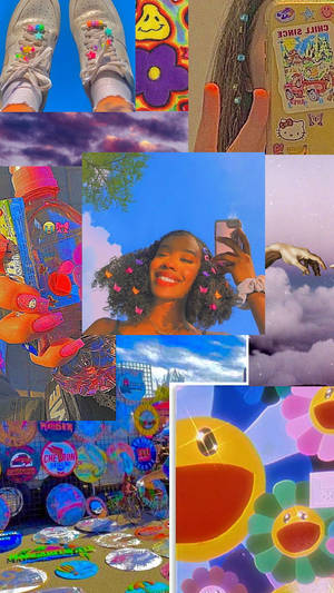 Indie Kid Æstetisk Collage af Søde Ting — Indie kid æstetik Wallpapers