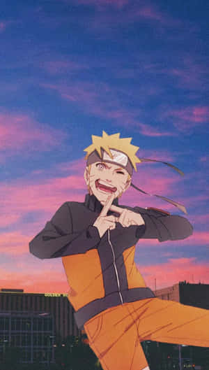 Intens Naruto Uzumaki i aktion — Naruto telefon GIF Wallpapers