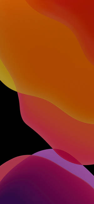 IOS 13 Mørk Orange tapet — iPhone 16 Pro Max Wallpapers