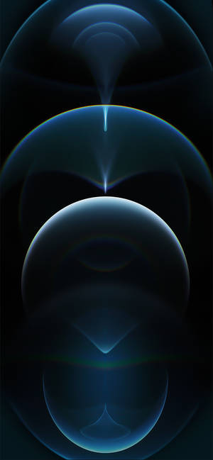 Iphone 13 blå abstrakte cirkler baggrundsbillede — iPhone 14 Plus Wallpapers