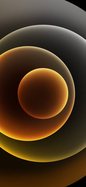 Iphone 13 gul abstrakte cirkler baggrundsbillede — iPhone 7 Plus Wallpapers
