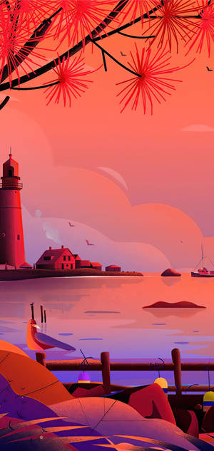Iphone æstetisk digital kunst tapet — iPhone 15 Plus Wallpapers