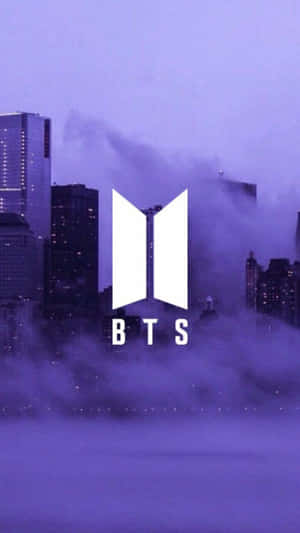 Iphone Lavendel Æstetisk BTS Logo — iPhone Wallpapers