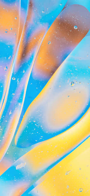 iPhone X Abstrakt Lyseblå Og Gul — Xiaomi 17 Pro Wallpapers