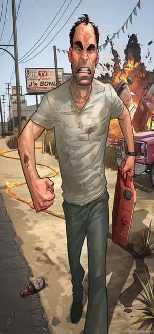 Iphone X Grand Theft Auto V Baggrund — RedMagic Wallpapers