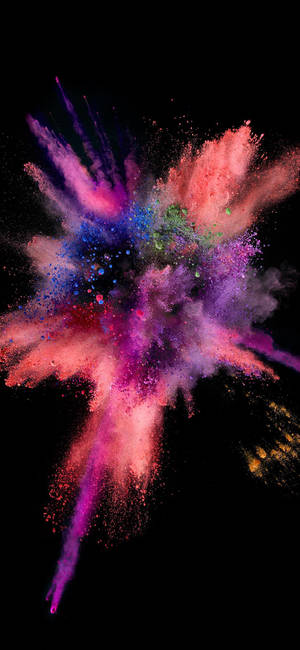 iPhone X Original Farverig Støveksplosion — Galaxy S25 Ultra Wallpapers