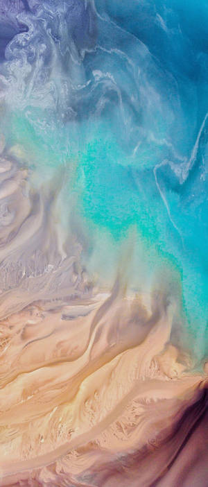 iPhone X Strandbølger der trækker sand ud — Galaxy Z Flip Wallpapers