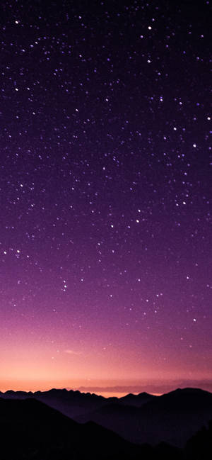 iPhone XS Max OLED Lilla Stjerneklar Himmel — Samsung S23 Wallpapers