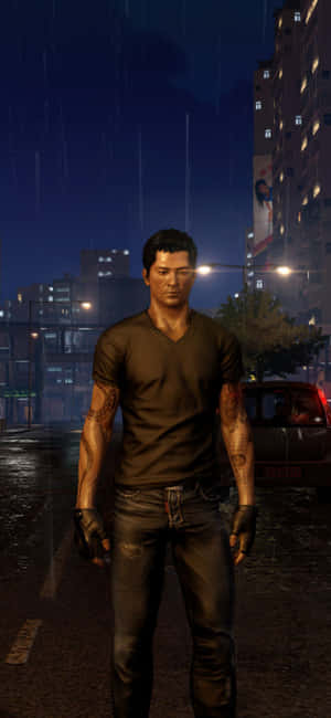 Iphone Xs Sleeping Dogs Baggrund