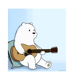 Isbjørn We Bare Bears Spiller Guitar — Honor Magic V5 Wallpapers