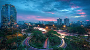 Jakartas bycirkler baggrundsbillede — 16:9 Wallpapers
