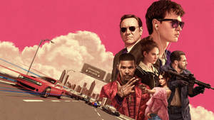 Jamie Foxx Baby Driver collage tapet — Studio Display Wallpapers