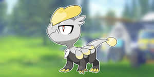 Jangmo-o med Pokémon-landskab — Videospil GIF Wallpapers
