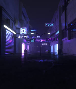 Japan Gyde Neon By tapet — Galaxy Z Fold 6 Wallpapers