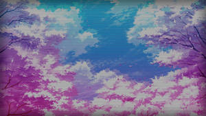 Japansk æstetisk gradienttræer — Anime Wallpapers
