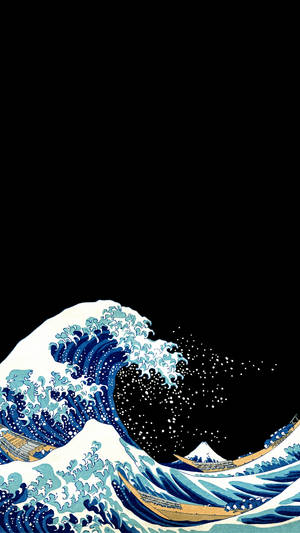 Basis bølgekunst — Japansk bølge Wallpapers