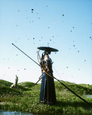 Japansk samurai langt sværd — Japansk samurai Wallpapers