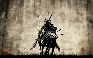 Japansk samurai til hest — Japansk samurai Wallpapers