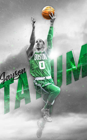 Jayson Tatum stilistisk Boston trøje wallpaper — Honor Pad 20 Pro Wallpapers