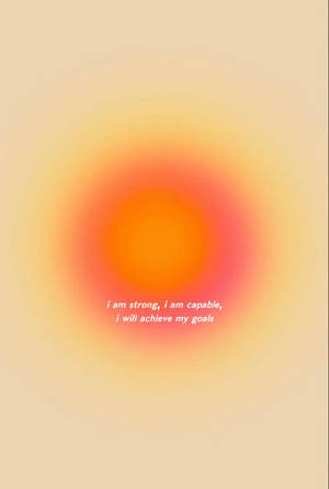 Jeg er stærk orange aura æstetik — Æstetiske citater GIF Wallpapers