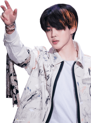 Jimin fredstegn-pose