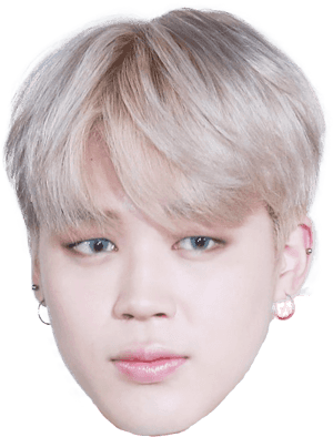Jimin portræt med blond hår