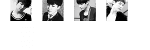 Jimin sort/hvid fotocollage