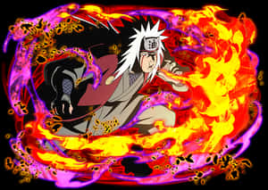 Jiraiya Ildteknik Anime Kunst