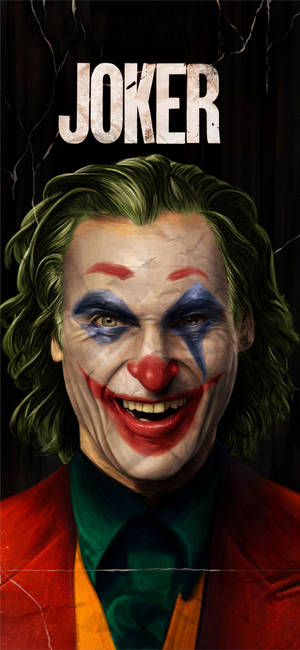 Grinende Joaquin Phoenix i filmen Joker 2019 baggrundsbillede — iPhone 12 Wallpapers
