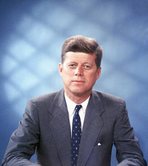 John F. Kennedy blå baggrund tapet — Oppo Find N6 Wallpapers