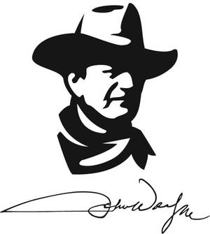 John Wayne stenciltegning tapet — Vivo X Fold Wallpapers