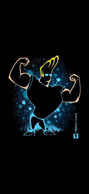 Johnny Bravo Konturkunst Tapet — iPhone 8 Plus Wallpapers