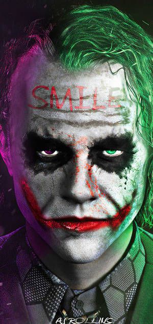 Joker Telefon Ansigt Nærbillede — iPhone 17 Pro Wallpapers