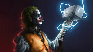 Joker Thor hammer kunst wallpaper — Joker Wallpapers