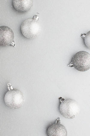 Jul æstetiske sølvkugler tapet — 2:3 Wallpapers