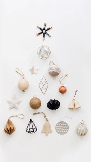 Juleæstetiske ornamenter tapet — Startskærm Wallpapers