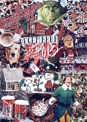 Julehistorie collage baggrund