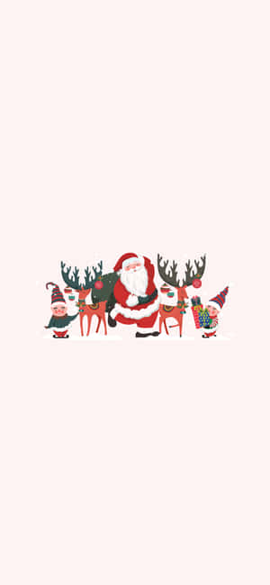 Julemand Enkel Æstetisk Sød Jul — Vivo X300 E Wallpapers
