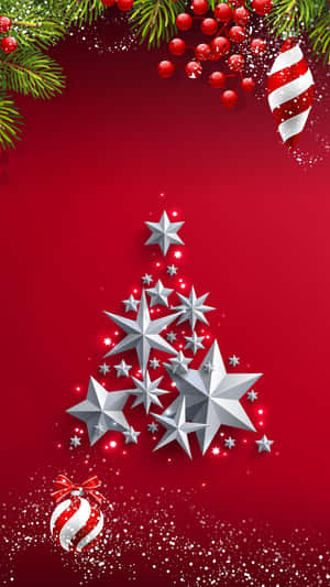 Julebaggrund til telefon — Juletræ Wallpapers