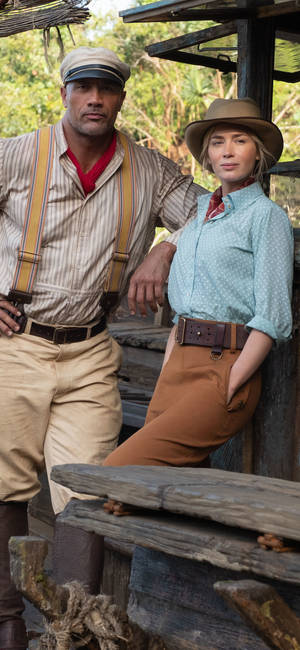 Jungle Cruise Emily Blunt The Rock tapet — iPhone Air Wallpapers