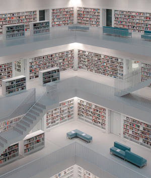 Kæmpe hvidt bibliotek i Tyskland wallpaper — Galaxy Z Fold Wallpapers