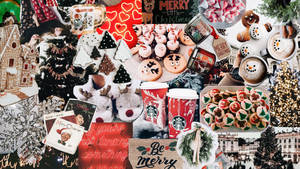 Tapet med Kaffedag julecollage