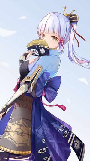 Kamisato Ayaka Genshin Impact Telefon — Genshin impact GIF Wallpapers