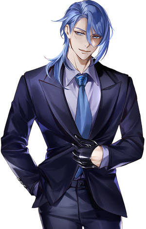 Kamisato Ayato I En Dragt baggrund — Galaxy Tab S10 Lite Wallpapers