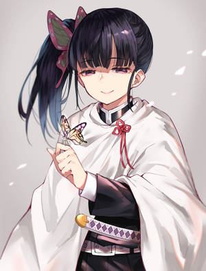 Kanao Tsuyuri blidt smil — Djævlejæger Wallpapers