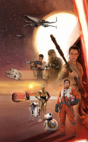Karakterer fra Star Wars tablet — Galaxy Tab Active5 Wallpapers