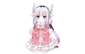Kawaii Anime Kanna Kobayashi Knælende