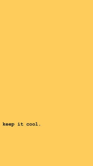 Keep It Cool Pastelgul Æstetik — Pastelgul æstetik Wallpapers