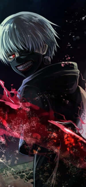 Ken Kaneki fra Tokyo Ghoul anime — Oppo Reno16 FS Wallpapers