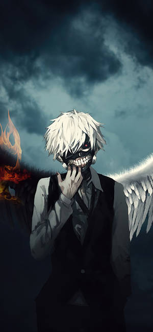 Ken med vinger Tokyo Ghoul iPhone — Samsung Galaxy S20 Wallpapers